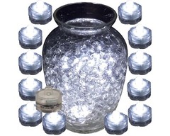 30 Pack White Submersible Waterproof Underwater Battery LED Tea Light Wedding