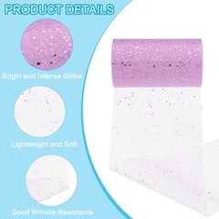 Tulle Fabric Rolls 6″ by 50 Yards Fabric Spool Tulle for DIY, Lavender