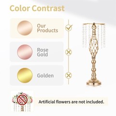 NUPTIO 2 Pcs Crystal Flower Stand Wedding Centerpieces for Tables, 21.7in/55c…