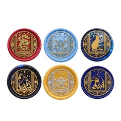SWANGSA Wax Seal Stamp Set, Vintage 6 Pieces Sealing Wax Stamp Heads and 1 Wo…