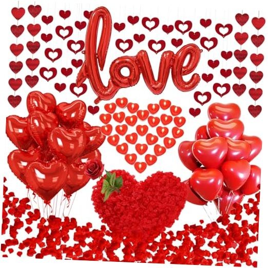 1181PCS Romantisches Valentine’s Day Decorations Kit with 1000 Pcs Silk Rose