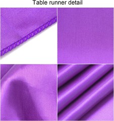 4x Purple Satin 12″x 108» Table Runner Bright Silk Smooth Wedding Banquet Party