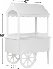 Candy Cart for Party – Cake Stand – Dessert Cart – Decorated with Wheels for Bir