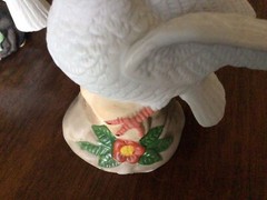 VTG Pair Of Ceramic/Procelain Turtle Doves Wedding Cake Topper