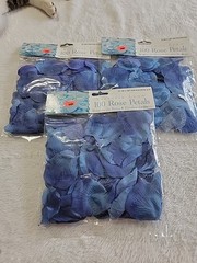 NOS Darice Victoria Lynn Rose Petals Royal Blue 100 Per Pkg Qty 3pkgs/300