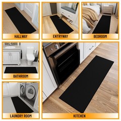 Hallway Runner Rug 2’2″ x 6′ Non Slip Solid Area Rugs Easy to Clean Laundry R…