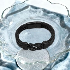 Mikovivi To My Son Bracelet, Leather Braided Bracelet from Mom Dad Love