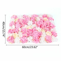 12-Pack Artificial Flower Wall Panels 24″ x 16″ Pink&Yellow&White Wedding Decor
