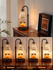 Innqoo Candle Warmer Lamp with Timer, Dimmable Regular(4.7 in), A-Black