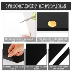 Whaline 30 Sheets 8.5 x 11 Inch Black White Card x 11 inches,