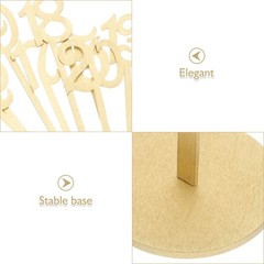 20Pcs Elegant Wooden Table Number Signs for Party Wedding Reception Golden