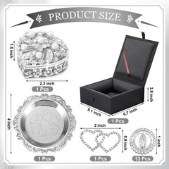 Dingion Wedding Arras Coins Set Para 9.06 x 6.69 x 2.76 inches, Silver