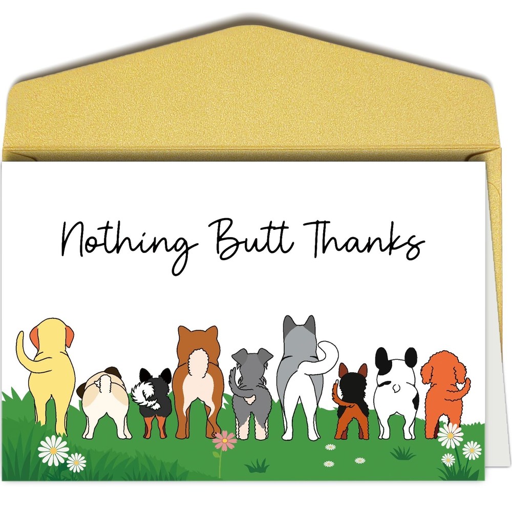 Funny Dog Thank You Card for Dog Owner, Cute Dog Appreciation Card for Him He…
