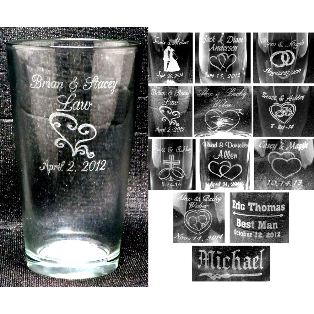 Personalized Mixing Glasses Custom Wedding Party Groomsmen Anniversary Gifts