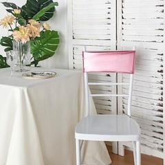 25 Metallic Spandex Chair Sashes with Silver Buckles Party Wedding Decorations