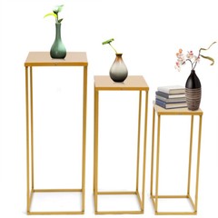 3PCS Golden Metal Stand Wedding Decoration Road Lead Flower Centerpieces Column.