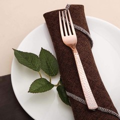 24 ROSE GOLD Elegant Designer Disposable Forks Wedding Catering Party Tableware