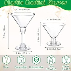 Mini 5 oz Plastic Martini Glasses – Disposable – Mini 100
