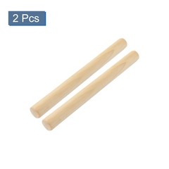 Baking Pastry Pizza Pasta Dough Roller Hand Rolling Pin Beige 28cm Length 2 Pcs