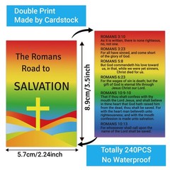 Fankya 240pcs The Romans Road to Salvation Gospel Tracts Plan of bright 1