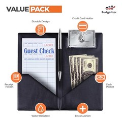 Check Presenters for Restaurants – Pack Guest Check Books for Servers – 20