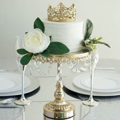 4″ wide GOLD Metal Crown Cake Topper Cupcake Centerpiece Dessert Events