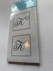 Letter K Cursive Seal Monogram Initial Envelope Sticker Graduation Gartner 1”