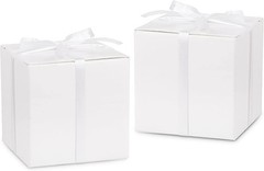 100 Pack Party Favor Boxes White Gift Boxes 2X2X2 Inches Small Cardboard Gift Bo