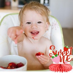 Berry Sweet One Honeycomb Centerpieces First Birthday Table Multicolor