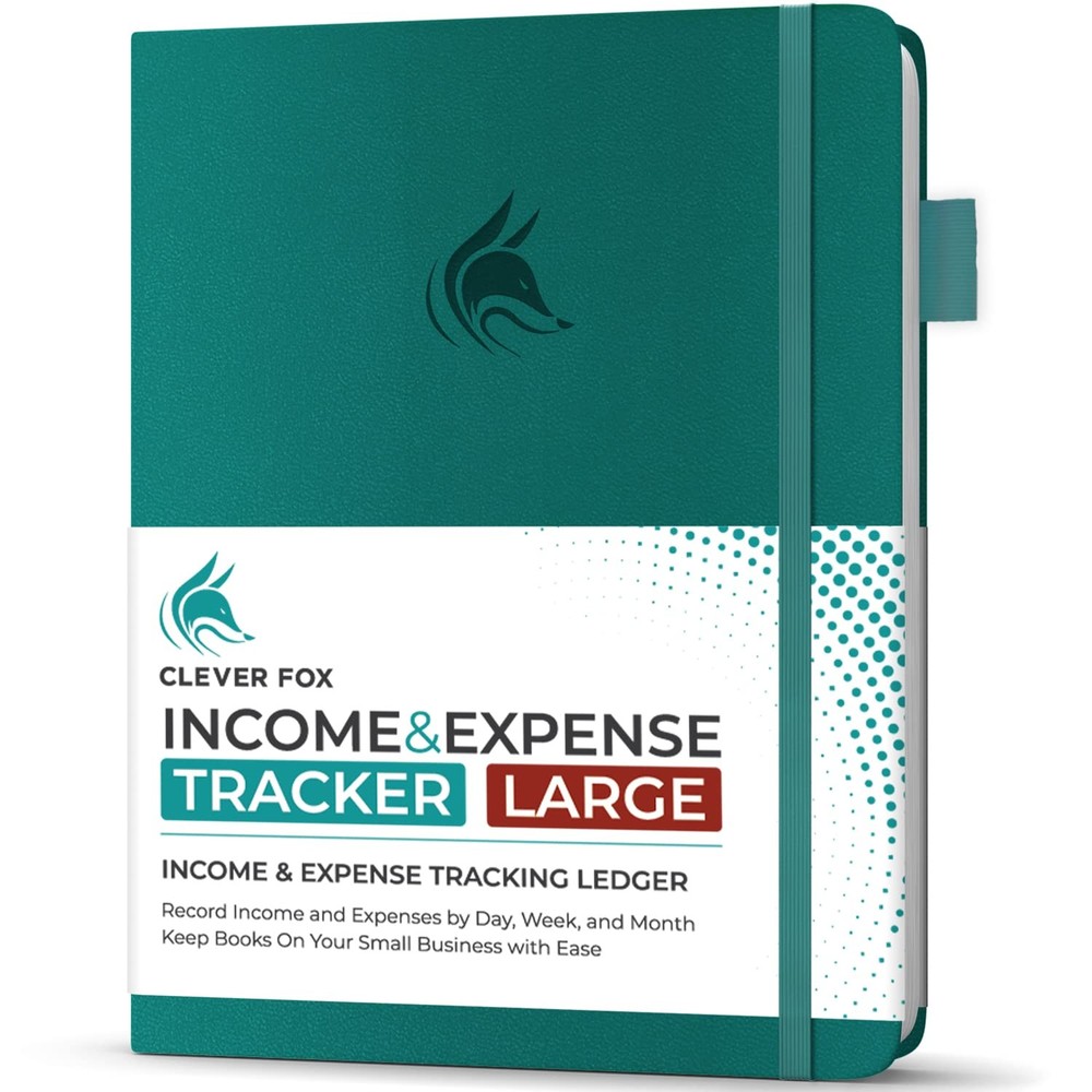 Clever Fox Large Income & Expense Tracker Bookkeeping Ledger – 2 Year Financial