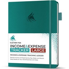 Clever Fox Large Income & Expense Tracker Bookkeeping Ledger – 2 Year Financial