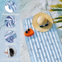 Gilprop 4 Pcs Last Toast on The Coast Bachelorette Beach Towels Seashell Beach