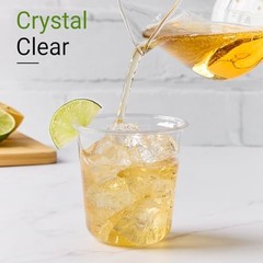 12 oz Disposable Stemless Wine Glasses Pcs Crystal Plastic Cocktail Cups 50