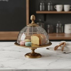 Glass for Me Cake Stand Double Tier Tableware for Dining Room