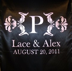Black Aisle Runner Wedding Isle Runner Black Fabric Runner Personalized Decor