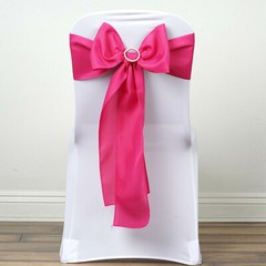 100 Polyester CHAIR SASHES Bows Ties Wedding Party Supplies Wholesale Discount