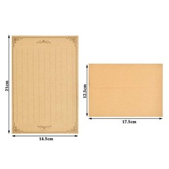 FOCCTS Antique Stationary Paper and Envelopes Set, 96 Sheets Vintage Assorted