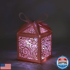 COTOPHER 60Pcs Laser Cut Favor Boxes, 2x2x2.75in Small Gift Boxes for Present
