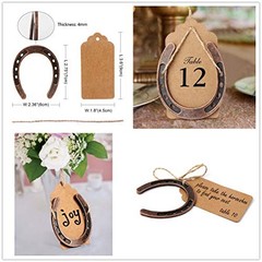 30PCS Good Lucky Horseshoe Wedding Favors for Guests, Vintage Craft Metal