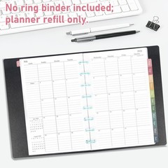 2026-2027 Monthly Planner Refill, Jul. 2026 – Dec. 2027, A5 Medium Size Plann…