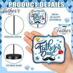 6 Pcs Happy Father’s Day Wooden Table Centerpiece Decor – Best Dad Signs for Hom