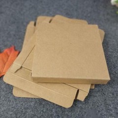 100x Kraft Paper Thin Packaging Box Necklace Jewellery Photography Card Gift Box