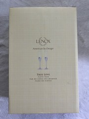 NIB Lenox True Love 2-Piece Toasting Flute Set, Silver Plated