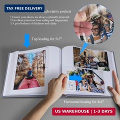 1DOT2 Photo Album with Writing Space 50 Pages 4×6 Photos Hold 200 or 5×7 Picture
