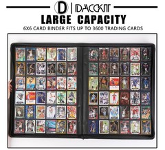 D DACCKIT 3600 Pockets Card Binder，Premium Large 36-Pocke Ringless Tradin