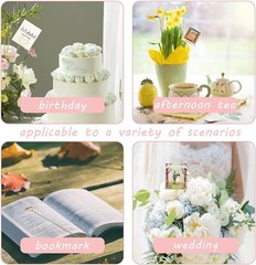 40 Packs Floral Card Holder Picks – Metal Gift Card Holder Sticks for Bouquet…