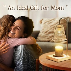 Marycele Candle Warmer Lamp with Timer, Vintage Amber Nightstand Large,