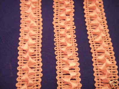 Satin ribbon ribbed braided layered 3/4″ Pink 12 yd