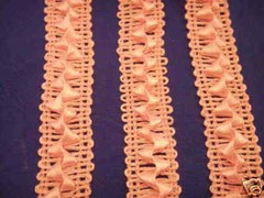 Satin ribbon ribbed braided layered 3/4″ Pink 12 yd