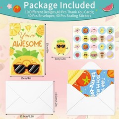 40 Pack Funny Thank You Cards with Envelopes & Stickers, 4×6 in Teacher App